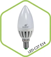 Лампа светодиодная LED-СВЕЧА-standard 3.5Вт 160-260В Е14 3000К 300Лм ASD (уп. 10)