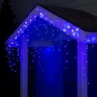БАХРОМА, SPEC, IP44, УМС, Ш:3м, В:0.6м, Н.Б. 3W LED-160/50-220V, мерцание, СИНИЙ