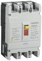 Выкл. авт. ВА66-35 3Р 250А 25кА GENERICA
