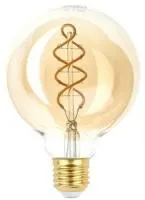 ЭРА F-LED G95-7W-824-E27 spiral gold E27 / Е27 7Вт филамент шар золотистый теплый белый свет