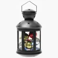 ULD-L1220-010/DTB/RGB BLACK Фонарь со светодиодной гирляндой внутри, на батарейке
