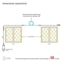ENOS-01B ЭРА Гирлянда LED Сеть 1,2м*1,5м теплый свет, 24V, IP44