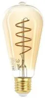 ЭРА F-LED ST64-7W-824-E27 spiral gold E27 / Е27 7Вт филамент золотистый теплый белый свет