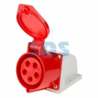 Розетка 124 стационарная 3Р+РЕ 32А 380В IP44 REXANT, 11-8913